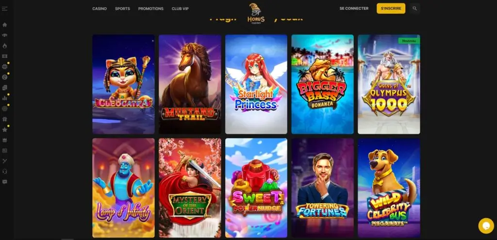 les jeux et providers disponible sur horus casino 1024x495 les jeux et providers disponible sur horus casino 1024x495